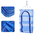 4 - Tier Foldable Drying Rack: Expandable Mesh Net for Clothes, Herbs & Fruits