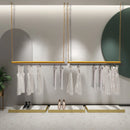 Gold Metal Clothing Rack, Adjustable Height 180cm, Space-Saving Stand for Home, Office, Retail Stores, Corrosion-Resistant