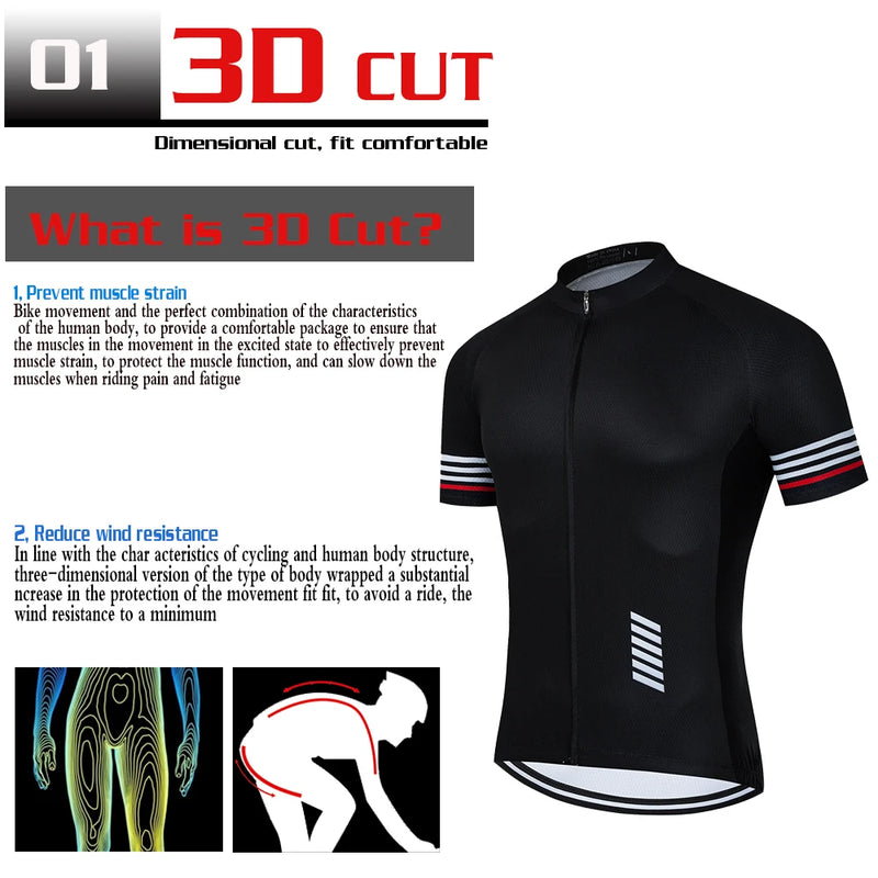 2024 Pro Team Cycling Jersey Set Summer MTB Bike Clothes Uniform Maillot Ropa Ciclismo Man Cycling Bicycle Suit