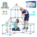VEVOR Fort Building Blocks Kids Creative Indoor Play Tent Brick Kit with 80 Rods 40 Balls for DIY Educational Castle Toys Gift