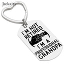 Father's Day Keychain Gifts for Grandpa The Best Dads Get Promoted To Grandpa Keyring Birthday Thanks Giving Day Christmas Gifts