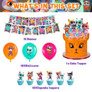 Cartoon Superkitties Birthday Party Decoration Super Kitties Tableware Balloon Cake Topper Party Supplies Baby Shower