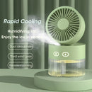 2024 Summer New Humidifier Spray Fan Portable USB Water-cooled Mini Desktop Household Appliances Water Mist Fan with LED Light