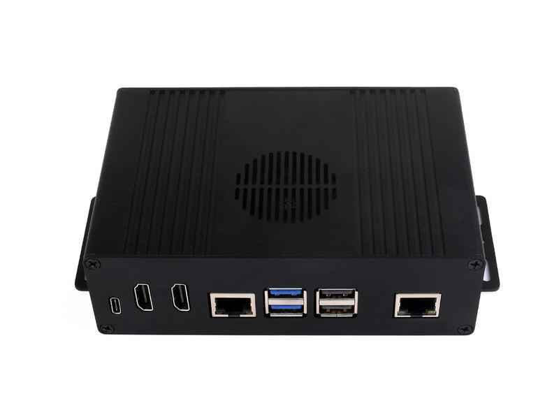 Waveshare Multi-functional All-in-one Mini-Computer Kit Designed for Raspberry Pi 5, Aluminum Alloy Case Option for PCIe adapter