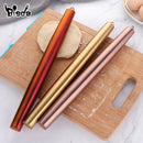 1Pc Stainless Steel Rolling Pin Kitchen Utensils Dough Roller Bake Pizza Noodles Cookie Dumplings Making Non-stick Baking Tool