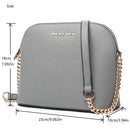 European and American Fashion New Women's Bag Cross Pattern PU Leather Women's One Shoulder Crossbody Bag Chain Shell Bag