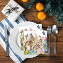 20pcs Easter Bunny Paper Napkins Disposable Napkins Easter Theme Birthday Party Dessert Napkins Spring Easter Party Decorations