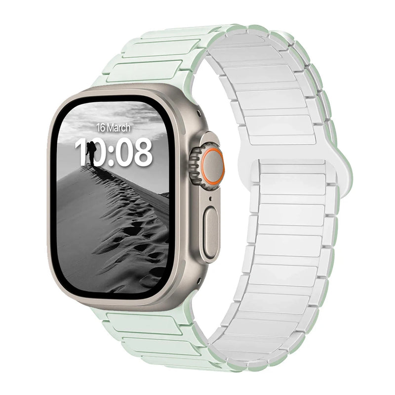 Magnetic Strap for Apple Watch Band 44mm 49mm 45mm 41mm 40mm Silicone Bracelet for IWatch Ultra 2 Series 9 8 7 6 5 4 SE 3 42mm