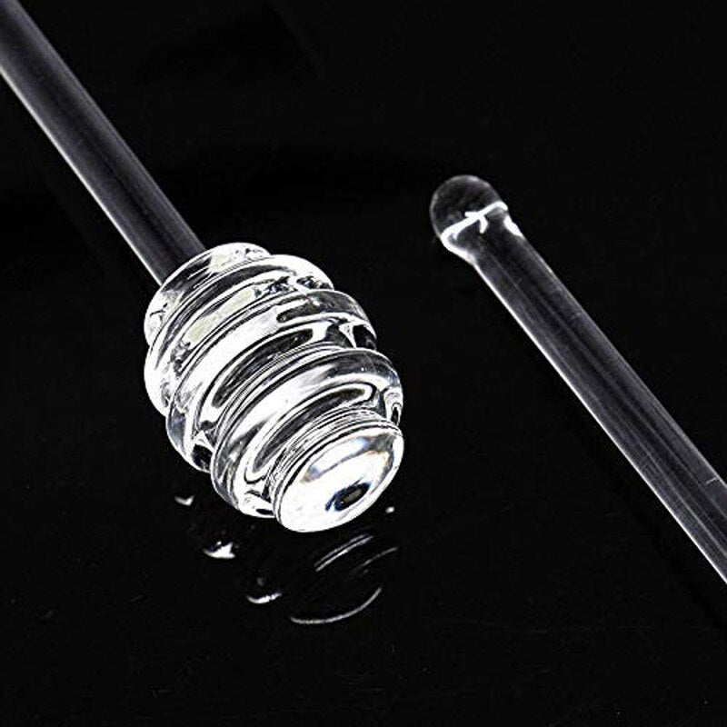 1Pc Honey Spoon Glass Honey Dipper Stick Syrup Dispenser Server 6 Inch Glass Honey Spoon Stick for Honey Jar Kitchen Accessories