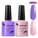 2pcs*7.5ml VENALISA Nail Gel Polish Glitter Gel Lacquer Base Nowipe Top Nail Art Salon Soak off Organic UV LED Nail Gel Varnish