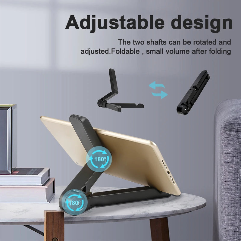 Folding Universal Tablet Bracket Stand Holder Adjustable Desktop Mount Stand Tripod Table Desk Support for IPhone IPad Mini Air