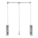 Lift/Pull Down Adjustable Width Wardrobe Clothes Hanging Rail Soft Return Space Saving