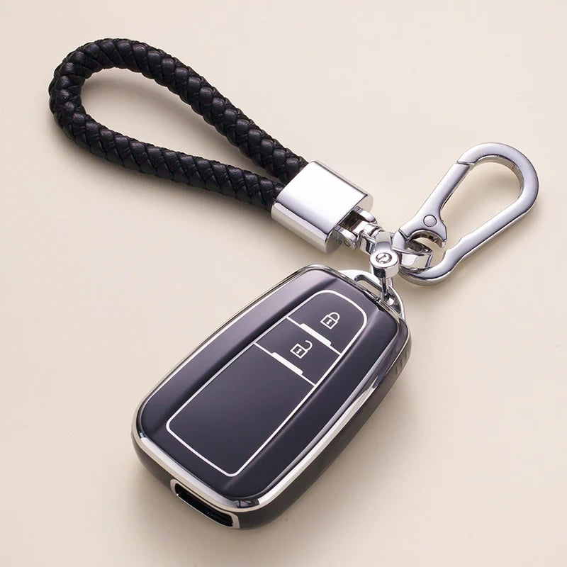 Fashion TPU Car Key Case Full Cover Shell For Toyota Prius Camry Corolla CHR C-HR RAV4 Land Cruiser Prado Keychain Accessories