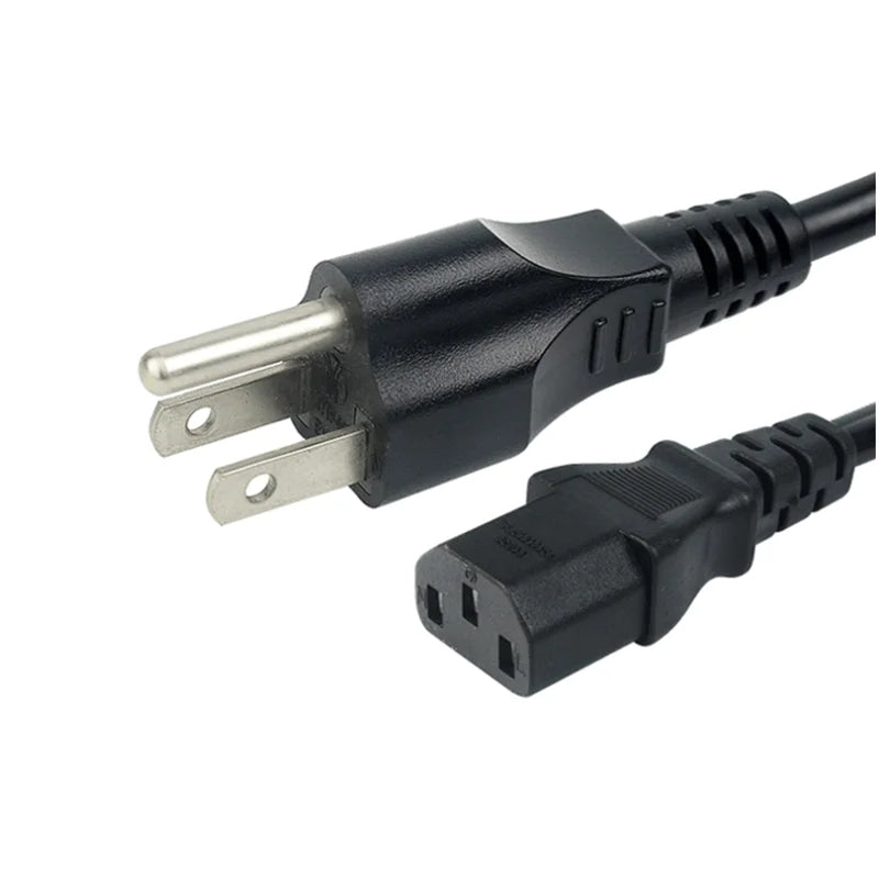 3PIN Power Cord Plug EU US UK AU IEC C13 Power Adapter Cable Plug For Dell Desktop PC Monitor HP Epson Printer LG TV Projector