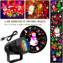 USB Power Snowflake Christmas Projector LED Fairy Lights Indoor Decor Santa Snowfall Patterns Projection Gift Xmas Wedding Party
