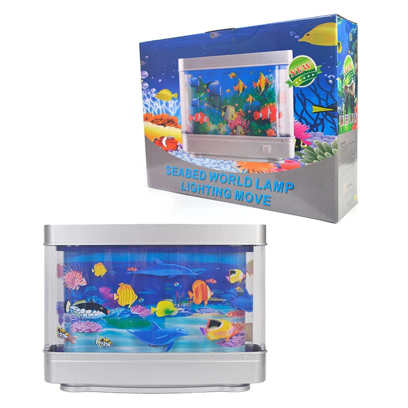 Ocean Aquarium Decorative Lamp Artificial Tropical Fish Tank Aquarium Lights Motion Lamp Night Light Virtual Moving Imitating