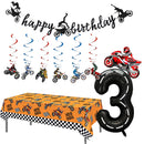 Dirt Bike Tablecloths Cup Napkins Motocross Birthday Party Favors Racing Motorcycle Theme Party Supplies Disposable Table Cover
