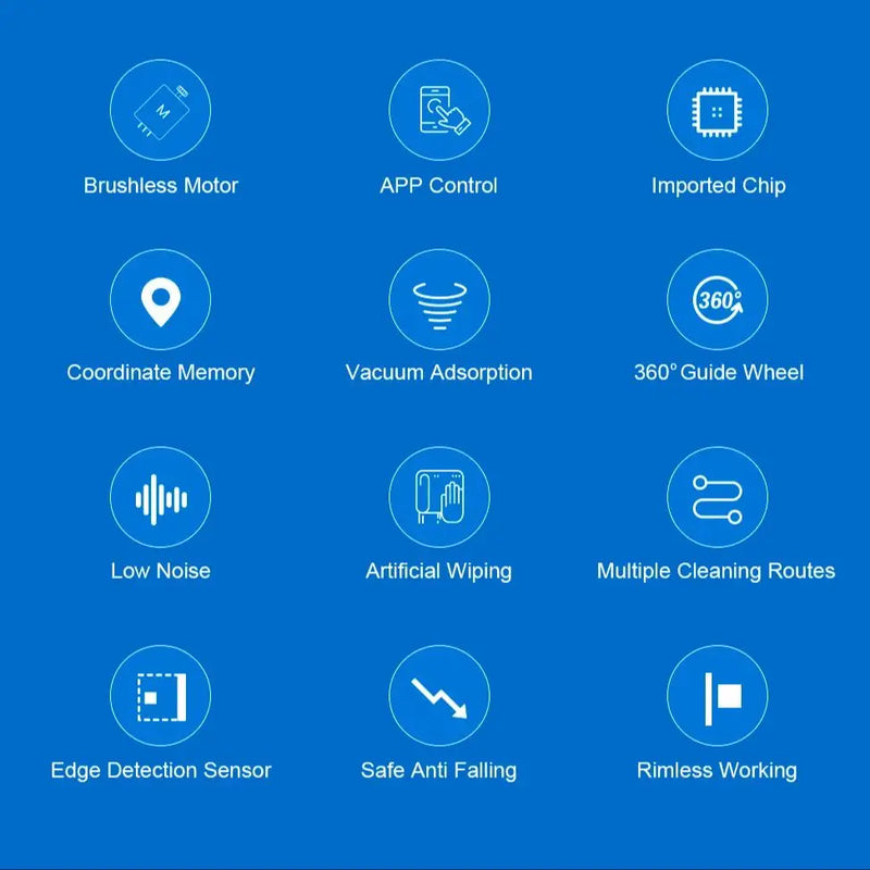 Liectroux YW710 Robot Window Cleaner,Double Water Spray,Strong Vacuum,Home Floor Wall Window Cleaning Robot,App&Remote Control