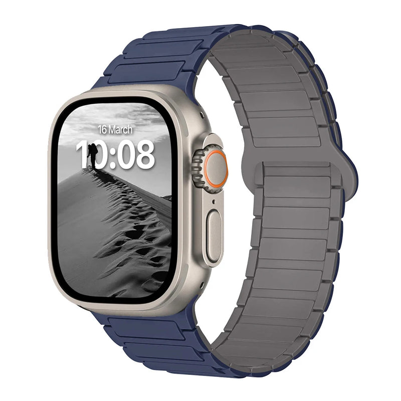 Magnetic Strap for Apple Watch Band 44mm 49mm 45mm 41mm 40mm Silicone Bracelet for IWatch Ultra 2 Series 9 8 7 6 5 4 SE 3 42mm