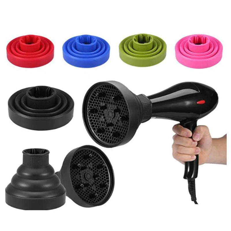 1PC Suitable 4-4.8cm Universal Silicone Hair Dryer Diffuser Cover Blow Hairdryer Diffuser Curly Detachable Hair Curler Tool