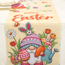 35x180cm Easter Table Runner Watercolour Bunny Eggs Table Runner Easter Decor for Kitchen Dining Table Home Party Decorations