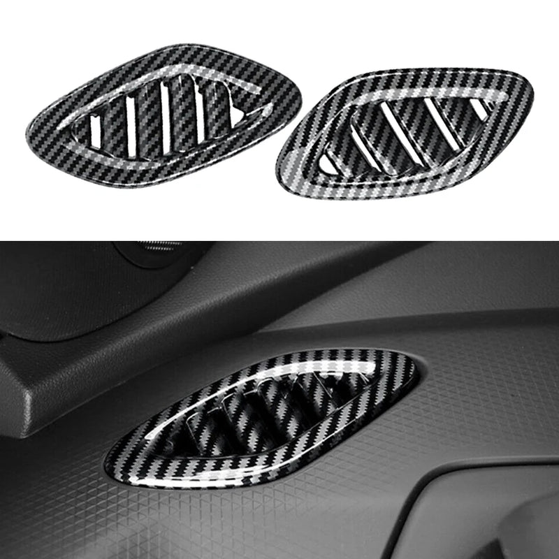 Carbon Fiber Black Car Console Gear Shift Head Trim Panel Air Condition Outlet For Chevrolet Trax 2024+ Interior Accessories