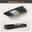 24 inch Under Cabinet 280CFM Black Ducted/Ductless Kitchen Stove Vent with 2 Speed Fan LED Bulb Range Hood