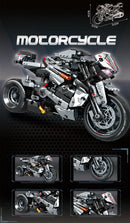 800+Pcs High-tech Classic Motorbike Building Model Blocks City Road Racer Bricks Moto Christmas Gifts Toys for Kid Boys Adult