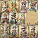 JAIIMAN 48pieces Ball Animal Thick Writable Postcard With Envelopes and Stickers,for Scrapbooking Supplies,Junk Journal,Crafts