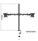 (80cm) DL-T902-280II Full Motion Dual Monitor desktop stand Holder 10"-27" clamp grommet hole base PC Mount foldable Arm 12kg