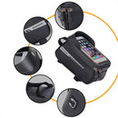 Bicycle Front Beam Bag Front Tube Cycling Bag Bicycle Waterproof Phone Case Holder Touchscreen waterproof Saddle Bag Accessories