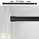 Curtain Rods Adjustable Drapery Rods Shower Curtain Rods No Drilling Non-Slip Telescopic Rod 70-360cm Optional
