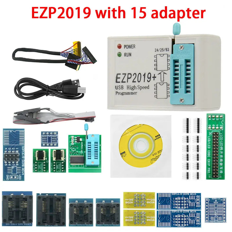 EZP2023 High-Speed USB SPI Programmer+15 Adapters Support 24 25 26 93 95 EEPROM 25 Flash Bios Chip Better Than EZP2019