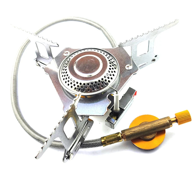 Folding Durable Camping Gas Stove Outdoor Tourist Gas Burner Strong Fire Tourism Cooker Survival Furnace Supplies Equipment
