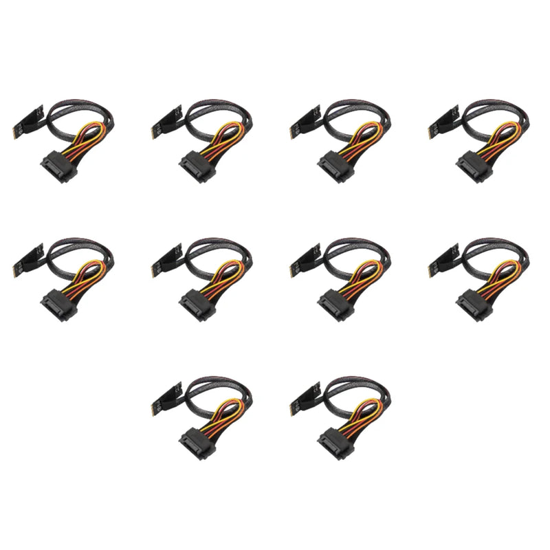 M.2 M-key to U.2 (SFF-8639) Cable with 15-pin SATA  15-Pin Female Connector for 2.5 inch NVMe SSD Hard Disk Adapter Connector