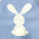 Spring Baby Bodysuits Clothes Cute Rabbit Knitted Newborn Boys Girls Strap Onesie Coveralls 0-18m Infant Easter Clothes Outfits