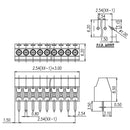 25PCS/50PCS 2.54mm rising clamp kf128-2.54 pcb screw terminal block DG308-2.54mm MPT0.5/-2.54 EK254V