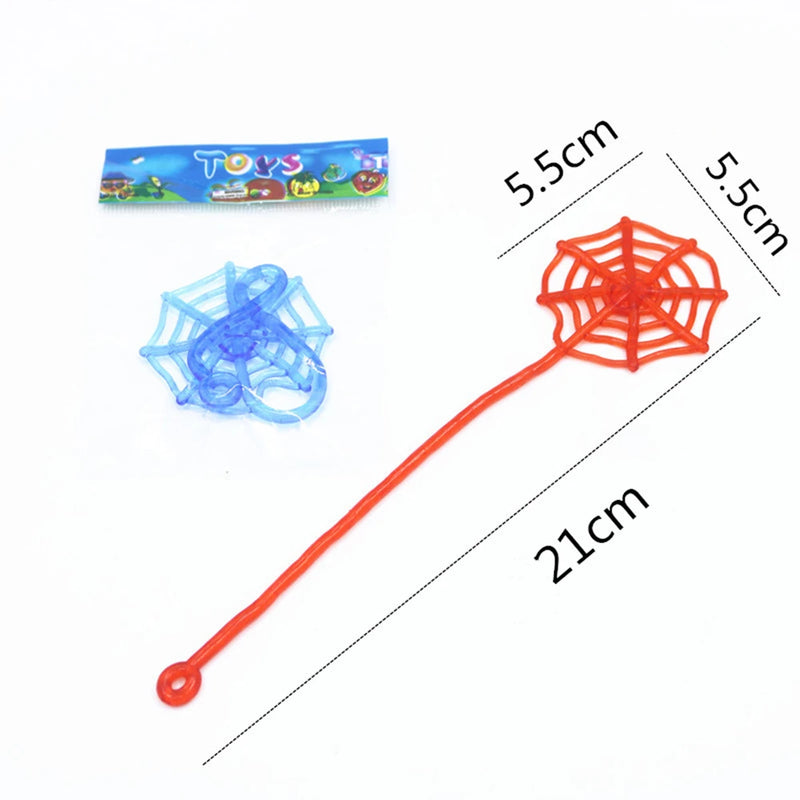 12/30Pcs Stretchable Climbing Spider Web Tricky Toys Kids Birthday Party Baby Shower Gift Rewards Halloween Carnival Party Favor