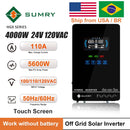 SUMRY 4KW 4.5KW 6.5KW  Off Grid Solar Inverter 24v 110/120v/230VPure Sine Wave MPPT Solar Charge 55-350VDC LCD Hybrid Inverter