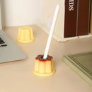 Cute Pudding Pen Holder Student Cute Cartoon Creative Desktop Ornament Jelly Shape Pen Hole Pencil Slot Pencil Storage Stand 1Pc