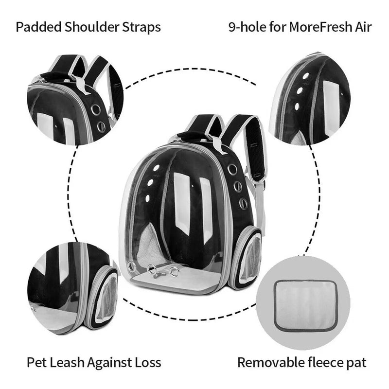 [EU STOCK] Pet Backpack portable transparent space capsules, cat Bag Cat supplies breathable Backpack 42*35*25cm Cat Backpack