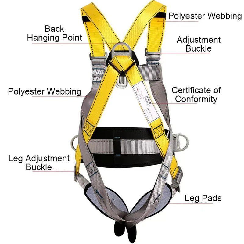 Aerial Work Safety Belt Full Body Five Point Harness Safety Rope for Outdoor Climbing Training Construction Protection Equipment