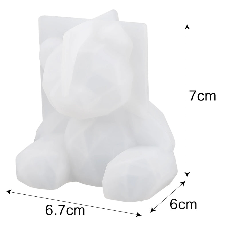 DIY Cute Animal Crystal Drop Glue 3D Mold Easter Rabbit Cat Dog Silicone Mold For Candle Making Home Table Decoration Crafts