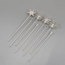 4 cocktail picks, stainless steel polished metal creative salad fruit picks, snow Geometric Skull Christmas kitchen tools