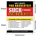 (Pack Of 50)Bad Parking Cards  You Parked Like An Idiot Business Cards 3.54"x1.97" For Funny Parking Violation Prank Notice Gag