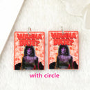 10Pcs Halloween Charms Two Side Print Acrylic Creative Pendant For Necklace  Keychain Diy Making