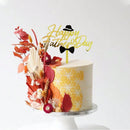 3pcs Super Dad Acrylic Cake Topper Gold Dad Father Birthday Cake Topper for Father's day Daddy Birthday Party Cake Decorations