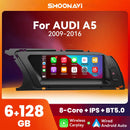 AI Voice Wireless Carplay Car Radio Player For Audi A5 2009-2016 Android 14 WIFI 4G SIM BT 8GB 128GB GPS Navi Touch Stereo IPS