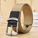 Men'S Belt Fashion Pin Buckle Canvas Belt Casual Women'S Belt Outdoor Climbing Sports Training Belt With Cargo Pants Jeans Belt