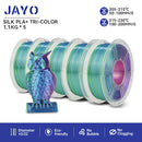 JAYO  pla plus SILK Three Colors Silk Rainbow 3D Printer Filament 1.75mm 100% No Bubble FDM 3D Printer Materials for 3D Printer